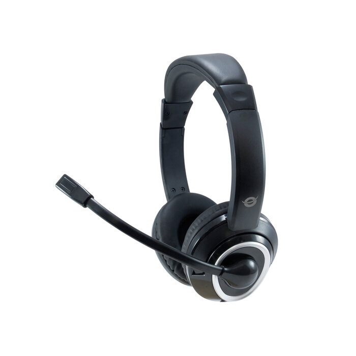 Conceptronic Conceptronic POLONA Headset Bedraad Hoofdband Oproepen/muziek USB Type-A Zwart