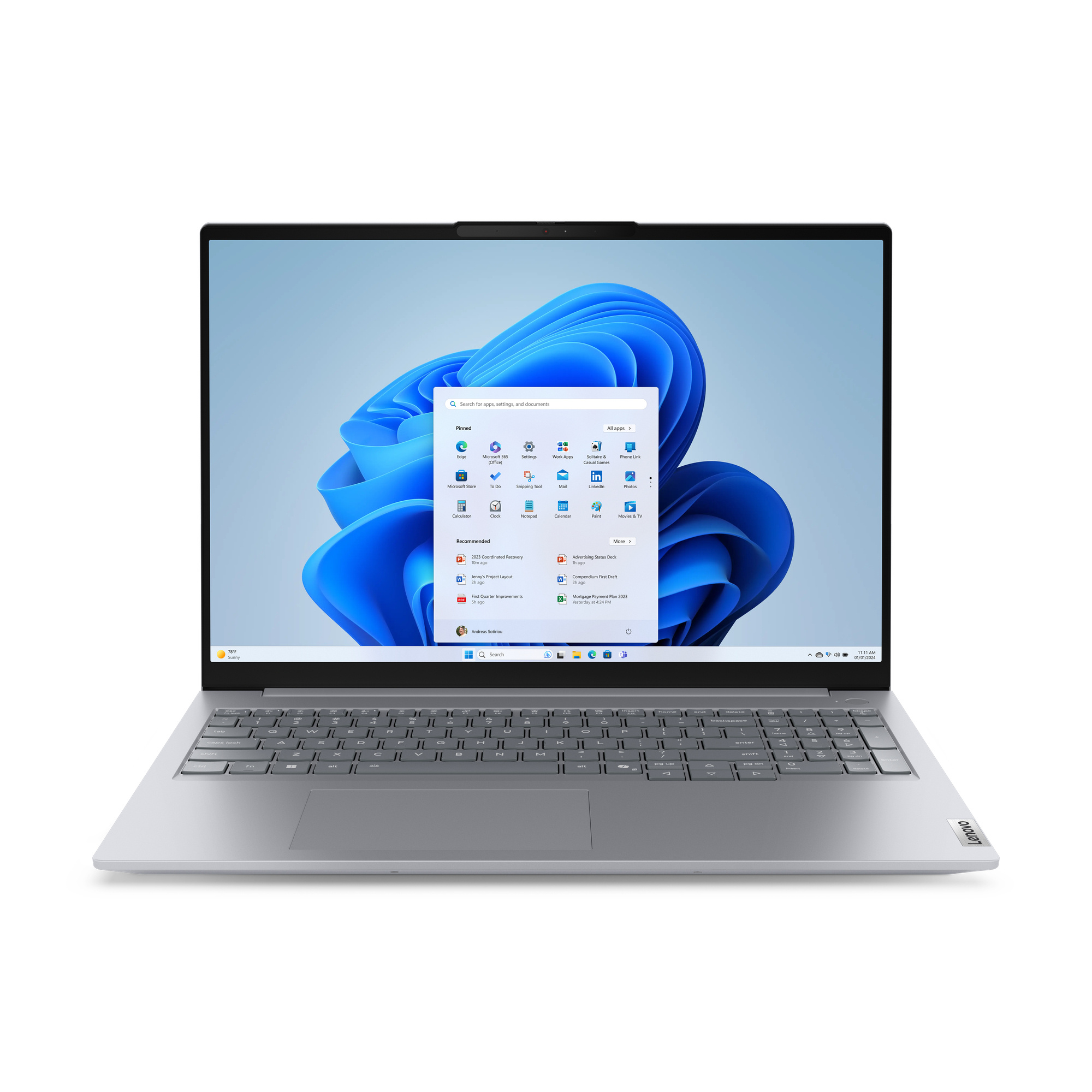 Lenovo Lenovo ThinkBook 16 G8 IAL Intel Core Ultra 5 135H Laptop 40,6 cm (16") WUXGA 16 GB DDR5-SDRAM 512 GB SSD Wi-Fi 6E (802.11ax) Windows 11 Pro Engels Grijs