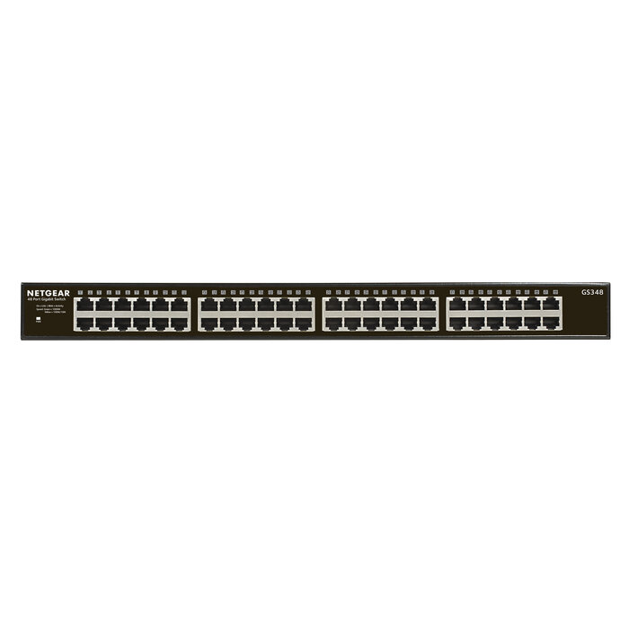 Netgear NETGEAR GS348 Unmanaged Gigabit Ethernet (10/100/1000) 1U Zwart