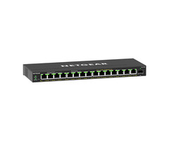 Netgear NETGEAR GS316EP Managed Gigabit Ethernet (10/100/1000) Power over Ethernet (PoE) Zwart