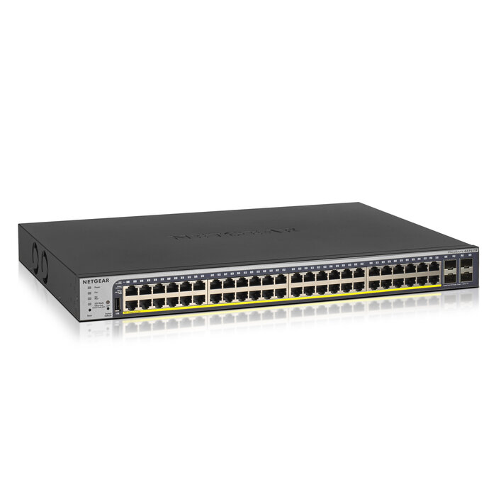 Netgear NETGEAR GS752TP Managed L2/L3/L4 Gigabit Ethernet (10/100/1000) Power over Ethernet (PoE) 1U Zwart