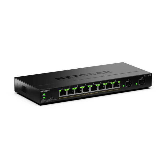 Netgear NETGEAR GS310TPv2 Managed L2/L3 Gigabit Ethernet (10/100/1000) Power over Ethernet (PoE) Desktop Zwart