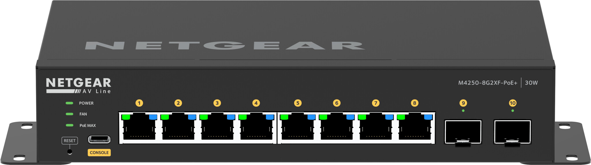Netgear NETGEAR GSM4210PX Managed L2/L3 Gigabit Ethernet (10/100/1000) Power over Ethernet (PoE) Zwart