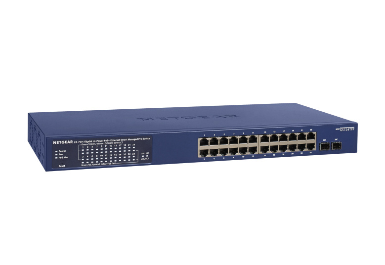 Netgear NETGEAR GS724TP Managed L2/L3/L4 Gigabit Ethernet (10/100/1000) Power over Ethernet (PoE) Blauw