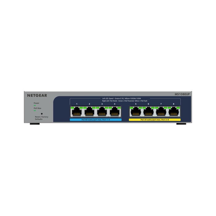 Netgear NETGEAR 8-port Ultra60 PoE++ Multi-Gigabit (2.5G) Ethernet Plus Switch
