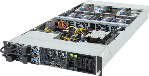 Gigabyte GIGABYTE XV23-ZU0-AAJ1 LGA 6096 Rack (2U) Zwart, Staal