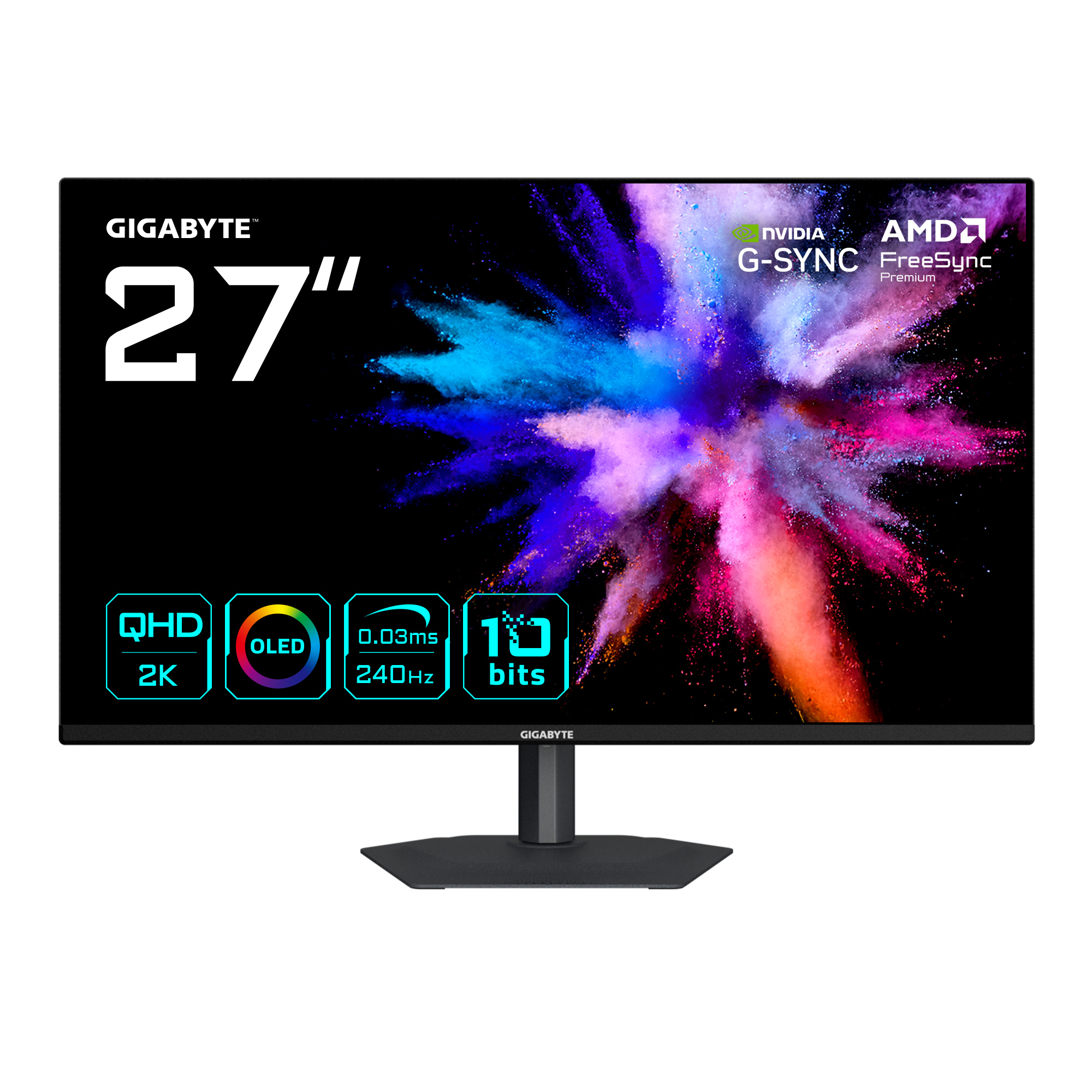 Gigabyte GIGABYTE GO27Q24A computer monitor 68,6 cm (27") 2560 x 1440 Pixels Quad HD QD-OLED Zwart