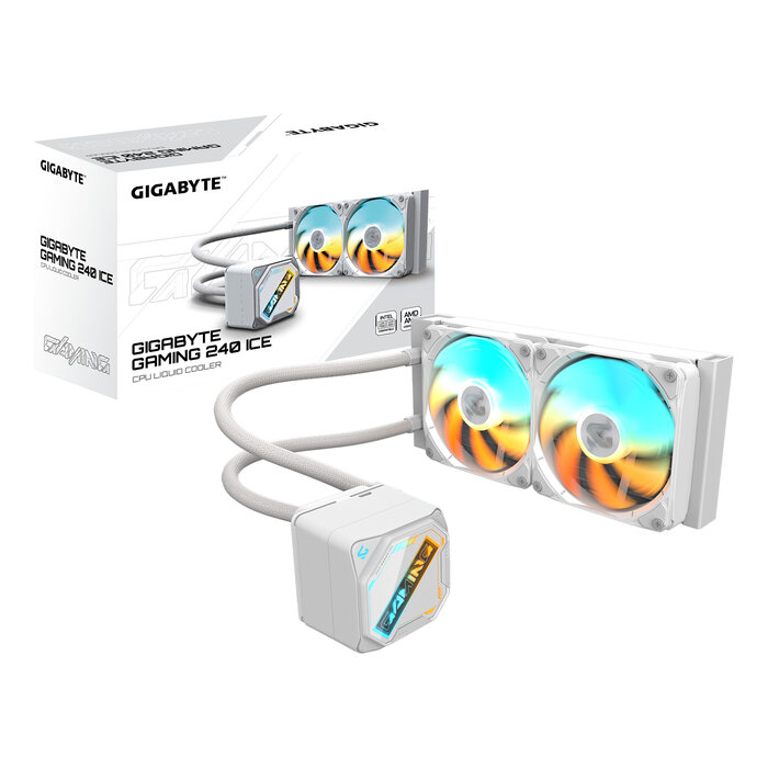 Gigabyte GIGABYTE GAMING 240 ICE Processor Alles-in-één vloeistofkoeler 12 cm Wit