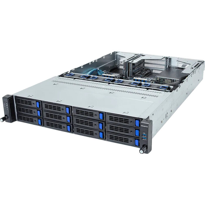 Gigabyte GIGABYTE R263-S30-AAH2 Intel C741 LGA 4677 (Socket E) Rack (2U) Zwart, Grijs