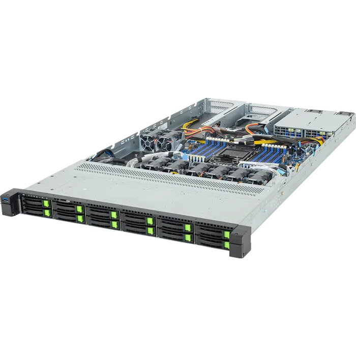Gigabyte GIGABYTE R164-SG5-AAV1 server barebone LGA 4710 Rack (1U) Zwart, Staal