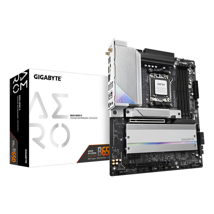 Gigabyte GIGABYTE B650 AERO G moederbord AMD B650 Socket AM5 ATX
