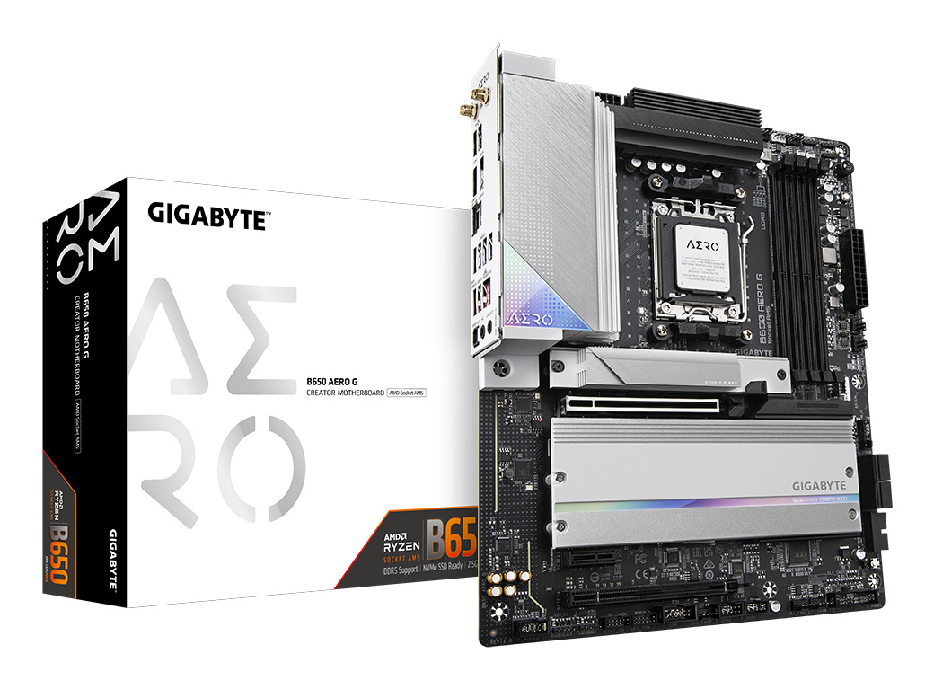 Gigabyte GIGABYTE B650 AERO G moederbord AMD B650 Socket AM5 ATX