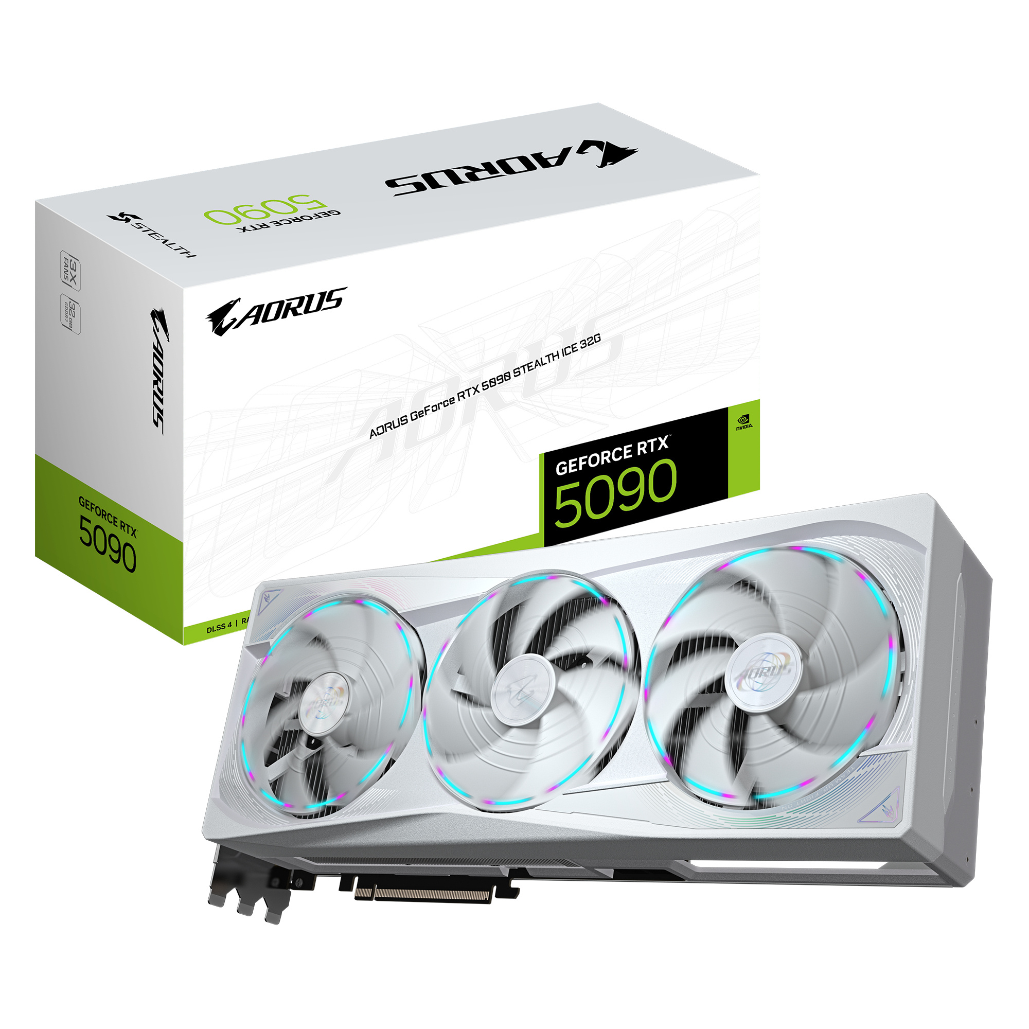 Gigabyte GIGABYTE AORUS GeForce RTX 5090 STEALTH ICE 32G NVIDIA 32 GB GDDR7