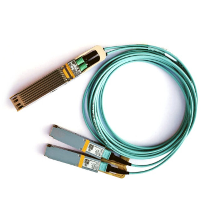 Nvidia Nvidia MFA7U10-H005 InfiniBand en Glasvezelkabel 5 m 2x QSFP56 Blauw