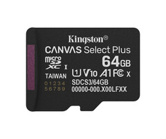 Kingston Kingston Technology 64GB micSDXC Canvas Select Plus Gen3 100R A1 enkel pakket zonder ADP