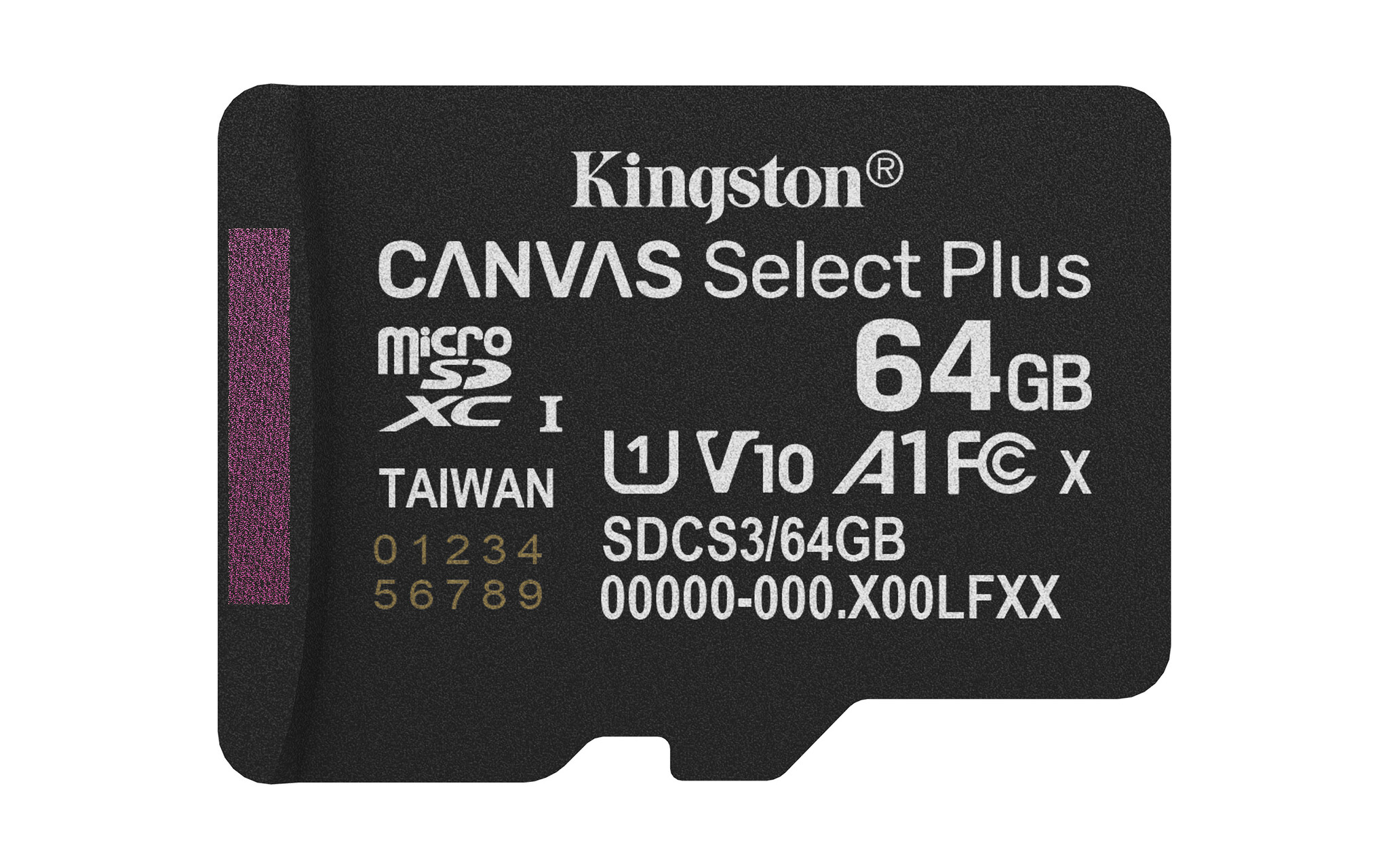 Kingston Kingston Technology 64GB micSDXC Canvas Select Plus Gen3 100R A1 enkel pakket zonder ADP