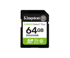 Kingston Kingston Technology 64GB SDXC Canvas Select Plus Gen3 100MB/s C10 UHS-I U1 V10