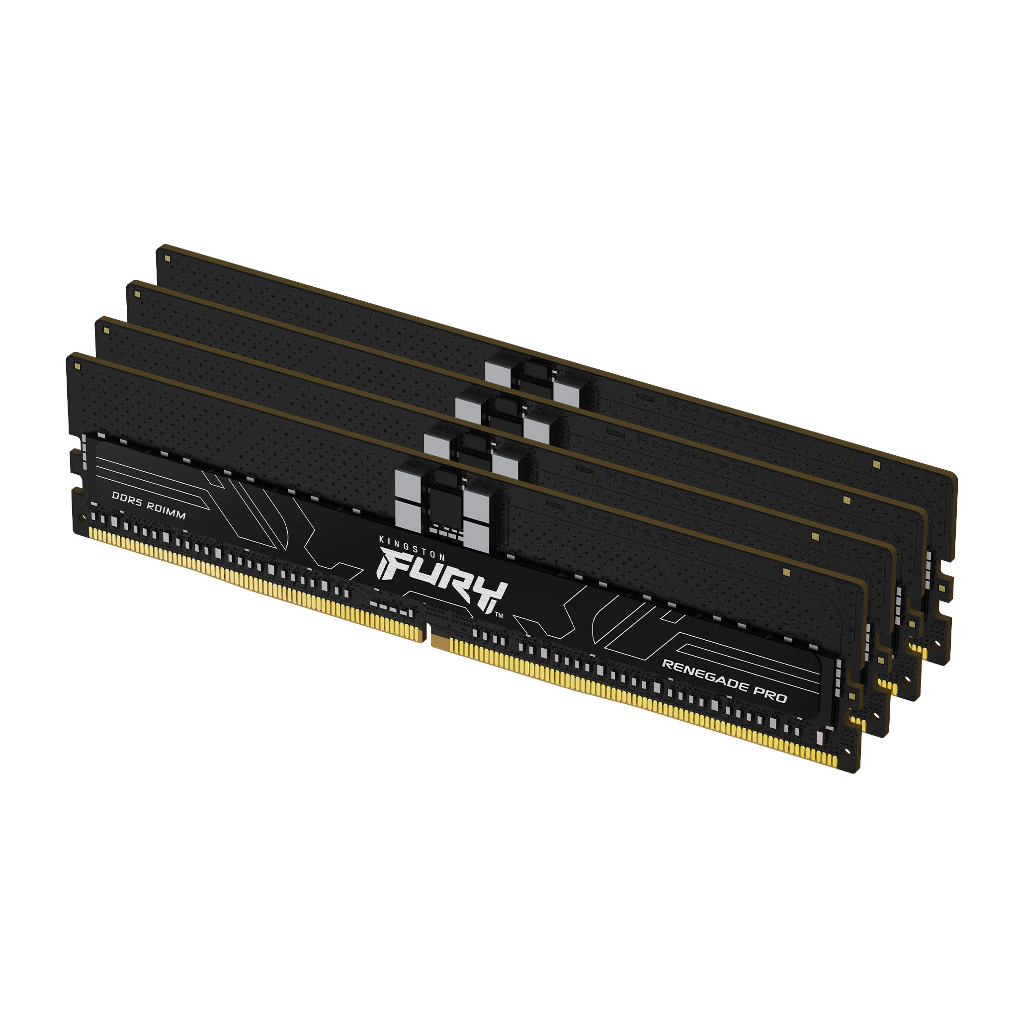 Kingston Kingston Technology FURY 64GB 7600MT/s DDR5 ECC Reg CL40 DIMM (Kit of 4) Renegade Pro Black