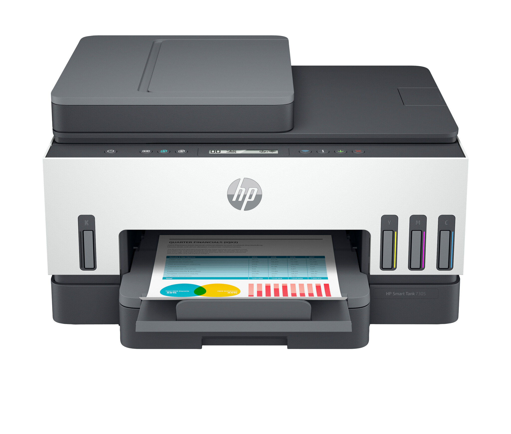 Hewlett & Packard INC. HP Smart Tank 7305 Draadloos All-in-One Kleur Printer, Dubbelzijdig printen; Kopieerapparaat, Scanner