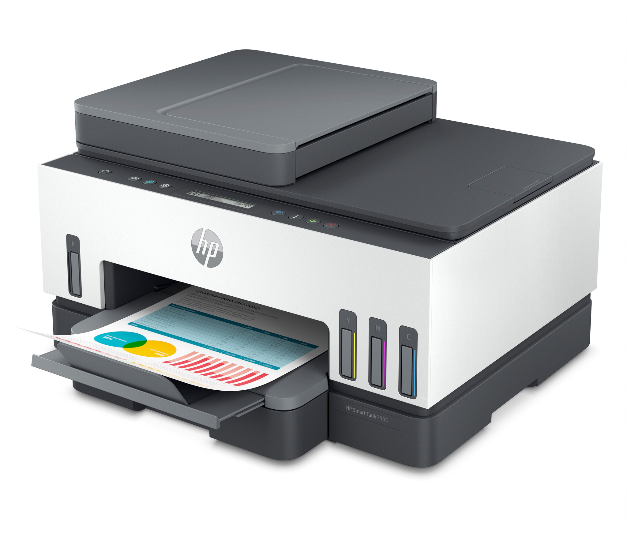 Hewlett & Packard INC. HP Smart Tank 7305 Draadloos All-in-One Kleur Printer, Dubbelzijdig printen; Kopieerapparaat, Scanner