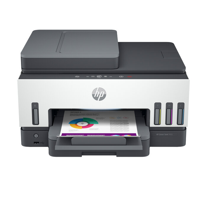 Hewlett & Packard INC. HP Smart Tank 7605 Draadloos All-in-One Kleur Printer, Dubbelzijdig printen; Kopieerapparaat, Scanner