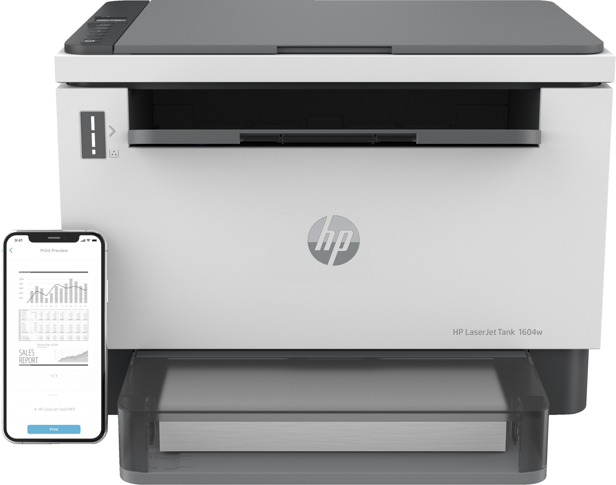 Hewlett & Packard INC. HP LaserJet Tank MFP 1604w printer