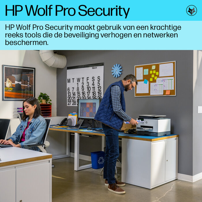 Hewlett & Packard INC. HP OfficeJet Pro 9130b Draadloos All-in-One Kleur Printer, Dubbelzijdig printen; Kopieerapparaat, Scanner