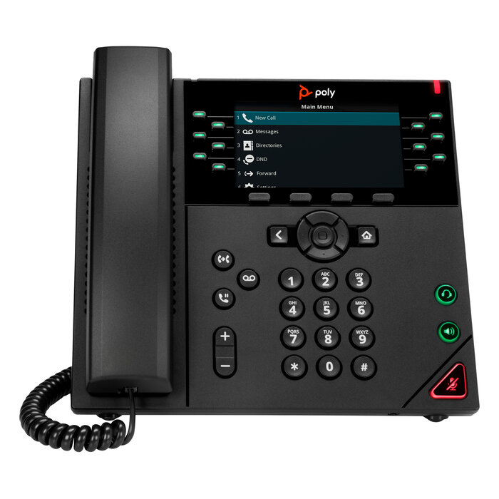 Hewlett & Packard INC. HP Poly VVX 450 12-lijns IP-telefoon met PoE-ondersteuning