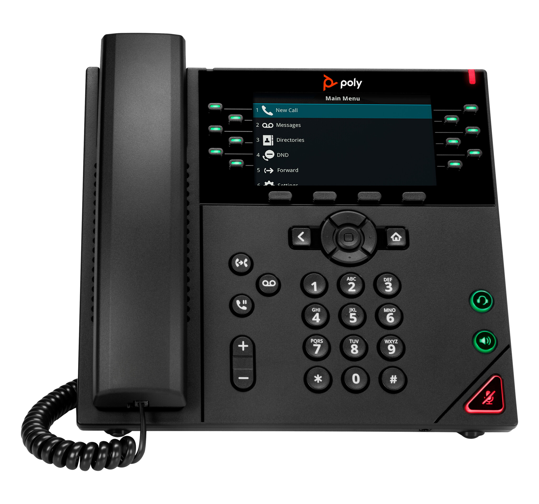 Hewlett & Packard INC. HP Poly VVX 450 12-lijns IP-telefoon met PoE-ondersteuning