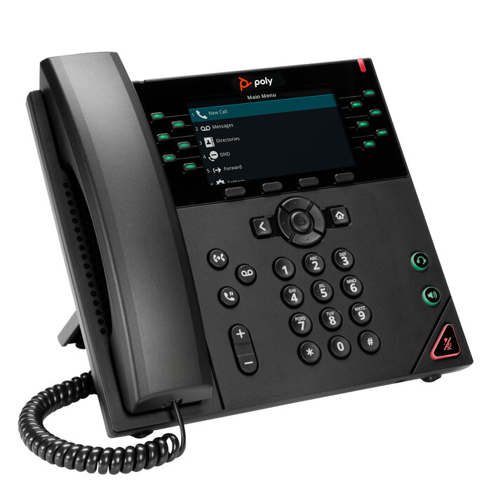 Hewlett & Packard INC. HP Poly VVX 450 12-lijns IP-telefoon met PoE-ondersteuning