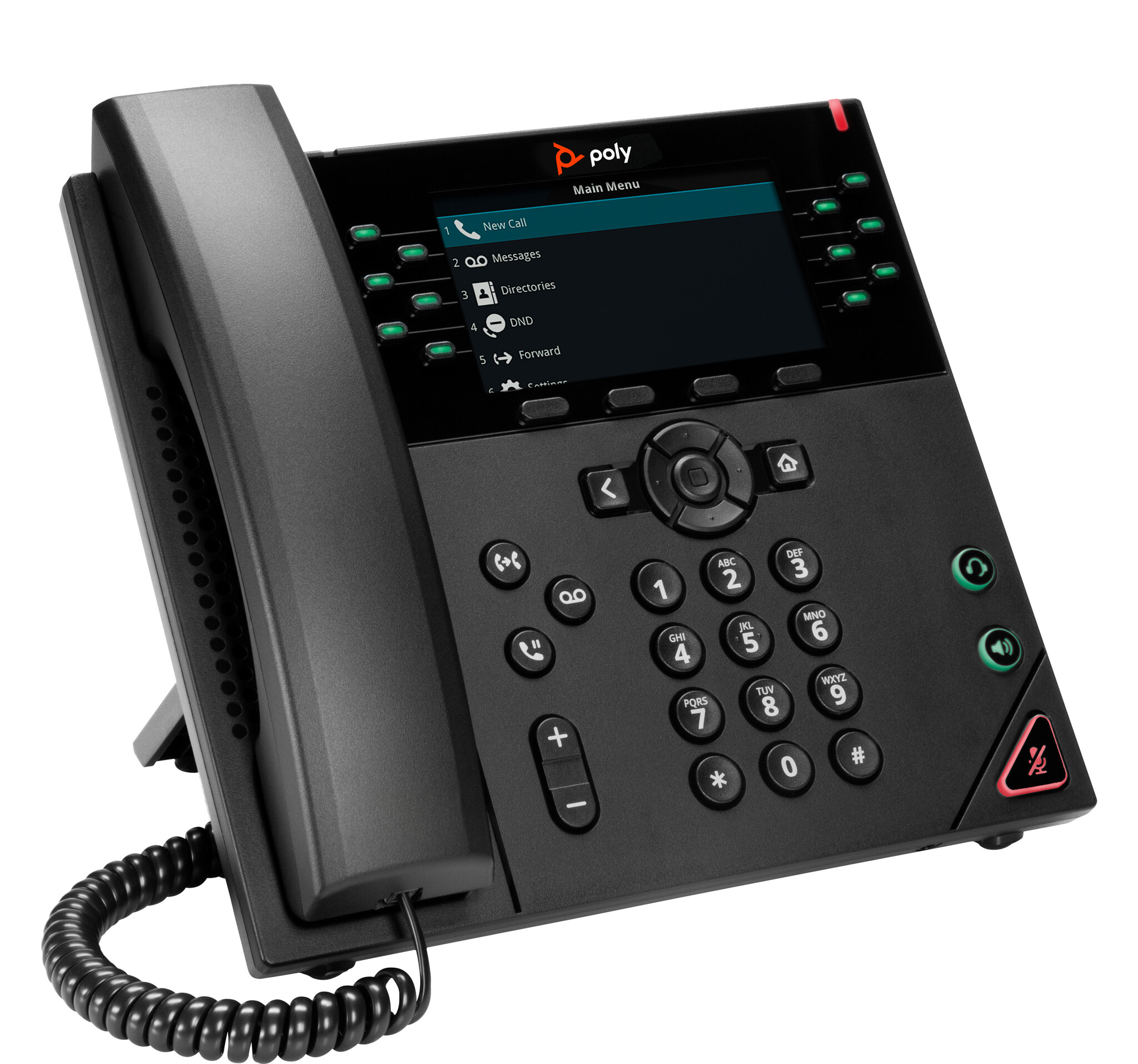 Hewlett & Packard INC. HP Poly VVX 450 12-lijns IP-telefoon met PoE-ondersteuning