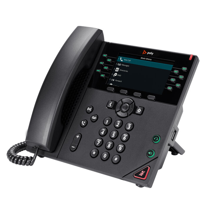 Hewlett & Packard INC. HP Poly VVX 450 12-lijns IP-telefoon met PoE-ondersteuning