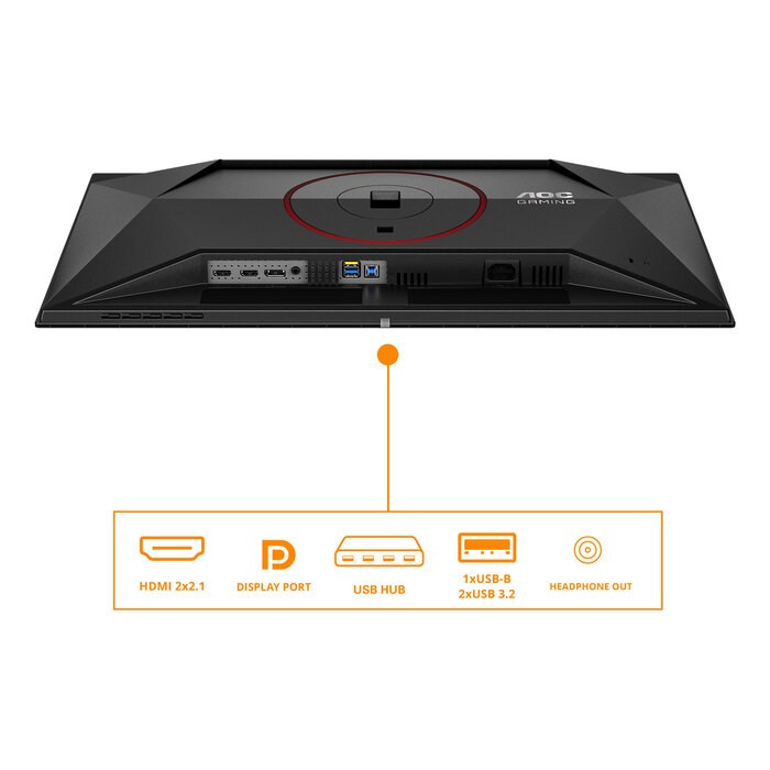 AOC AOC G4 Q27G4ZDRAD computer monitor 67,3 cm (26.5") 2560 x 1440 Pixels Quad HD OLED Zwart, Rood