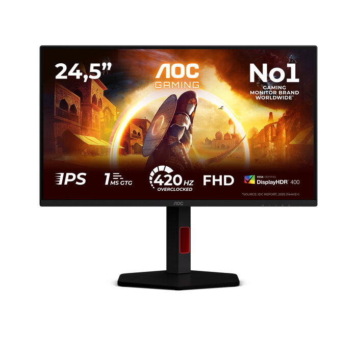 AOC AOC G4 25G4KUR computer monitor 62,2 cm (24.5") 1920 x 1080 Pixels Full HD LED Zwart, Rood