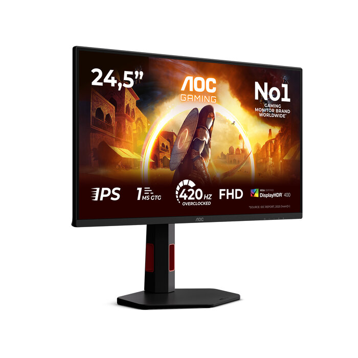 AOC AOC G4 25G4KUR computer monitor 62,2 cm (24.5") 1920 x 1080 Pixels Full HD LED Zwart, Rood