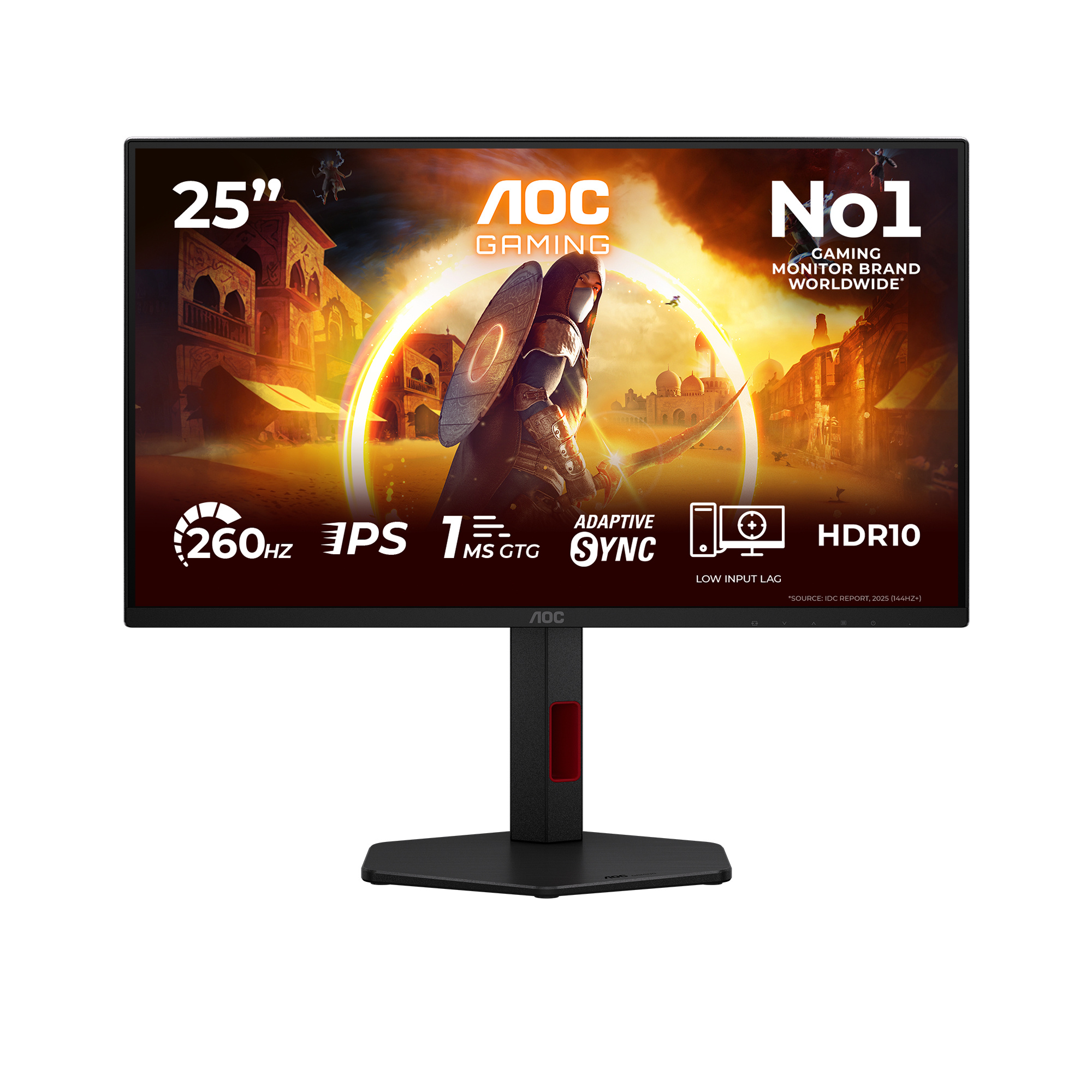 AOC AOC G4 25G4ZR computer monitor 62,2 cm (24.5") 1920 x 1080 Pixels LCD Zwart, Rood
