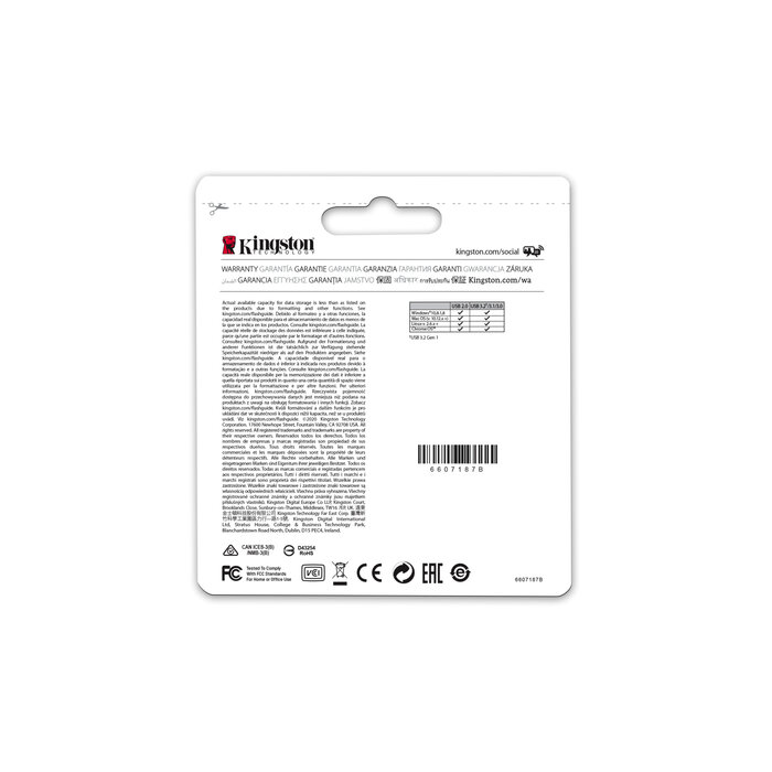Kingston Kingston Technology DataTraveler 128GB Micro 200MB/s Metal USB 3.2 Gen 1