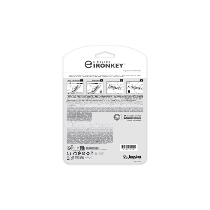 Kingston Kingston Technology IronKey 128GB USB-C Keypad 200C, FIPS 140-3 Lvl 3 AES-256