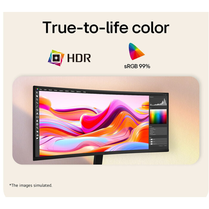 LG LG 34U601B-B computer monitor 86,4 cm (34") 3440 x 1440 Pixels Dual WQHD LCD Zwart