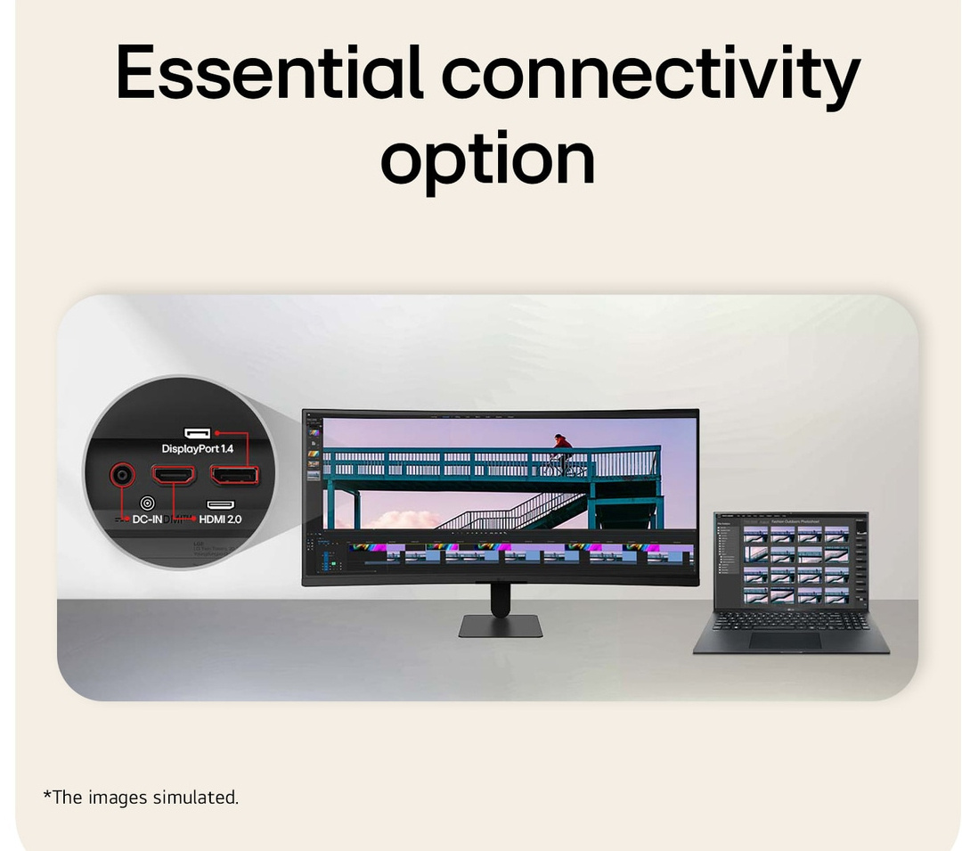 LG LG 34U601B-B computer monitor 86,4 cm (34") 3440 x 1440 Pixels Dual WQHD LCD Zwart