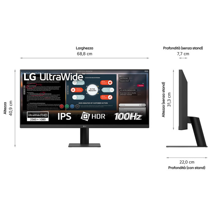 LG LG 29U511A-B computer monitor 73,7 cm (29") 2560 x 1080 Pixels WFHD LCD Zwart