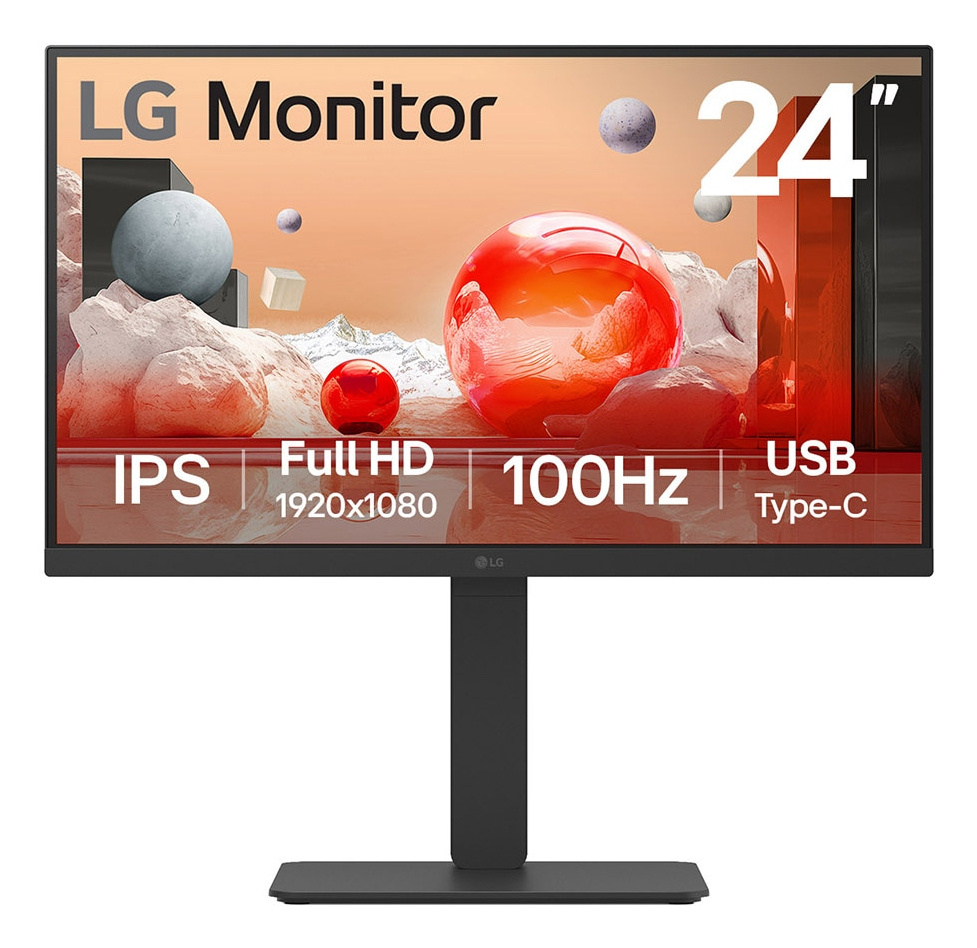 LG LG 24BA750-B computer monitor 60,5 cm (23.8") 1920 x 1080 Pixels Full HD LCD Zwart