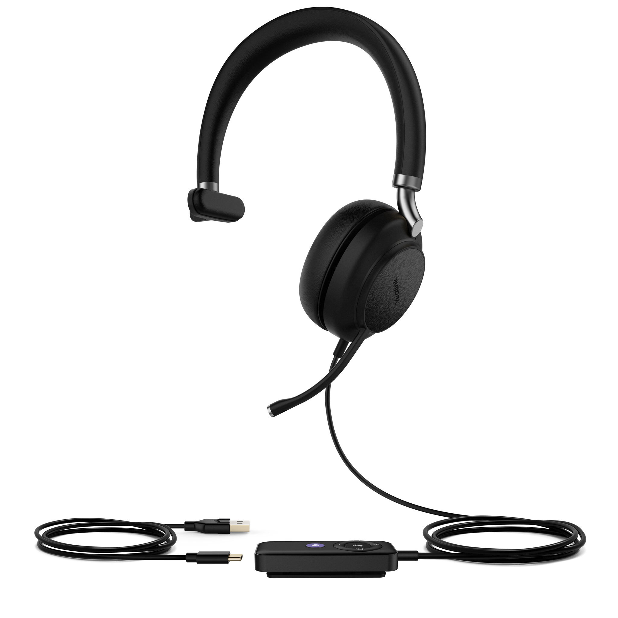 Yealink Yealink UH38 Mono Teams Headset Bedraad en draadloos Hoofdband Kantoor/callcenter Bluetooth Zwart