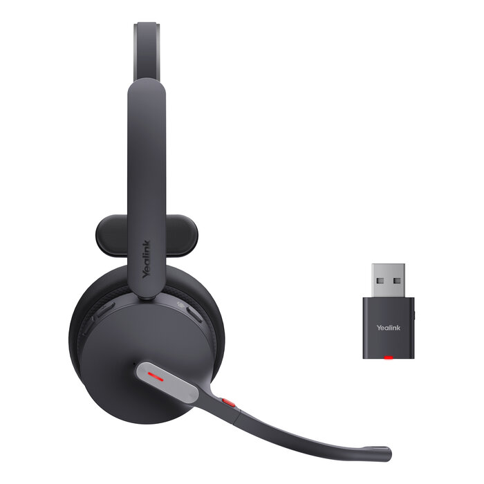 Yealink Yealink WH64 Hybrid Mono Teams Headset Draadloos Hoofdband Kantoor/callcenter Micro-USB Bluetooth Zwart