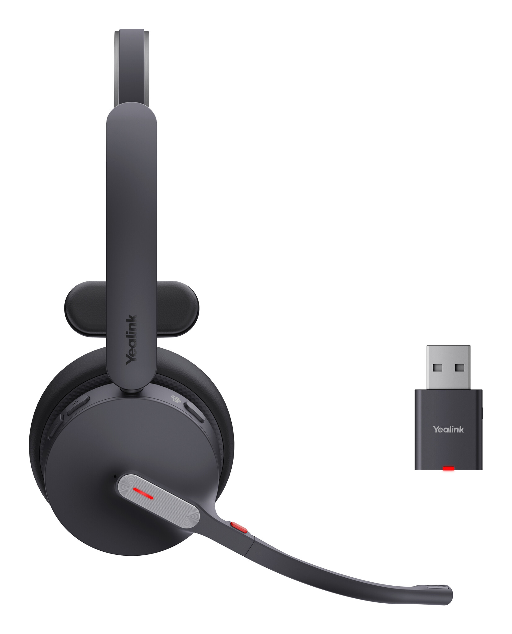 Yealink Yealink WH64 Hybrid Mono Teams Headset Draadloos Hoofdband Kantoor/callcenter Micro-USB Bluetooth Zwart