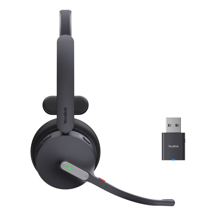 Yealink Yealink WH64 Hybrid Mono Teams Headset Draadloos Hoofdband Kantoor/callcenter Micro-USB Bluetooth Zwart