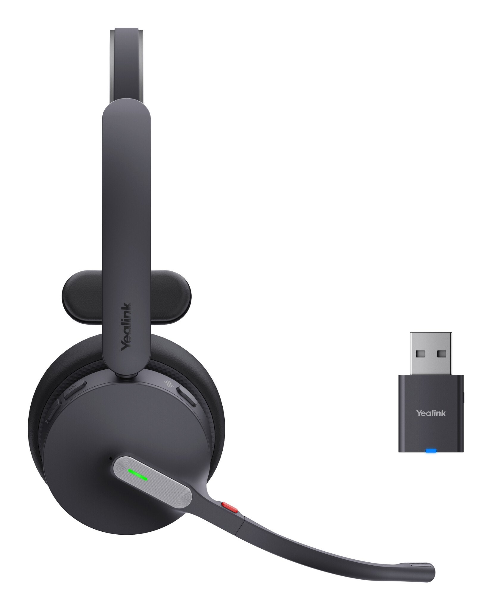Yealink Yealink WH64 Hybrid Mono UC Headset Draadloos Hoofdband Kantoor/callcenter Micro-USB Bluetooth Zwart