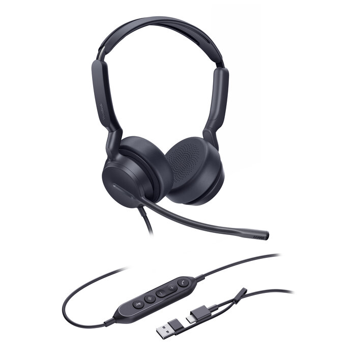 Yealink Yealink Dual UC-headset met USB-C/A-aansluiting