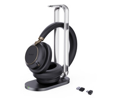 Yealink Yealink BH76 Plus met Oplaadstandaard UC Zwart USB-C/A Headset