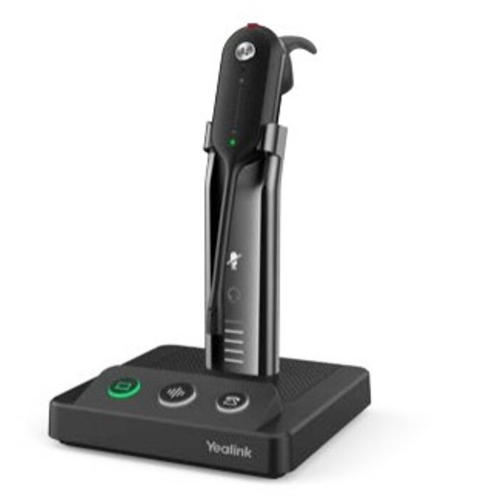 Yealink Yealink WH63 Portable UC Headset Draadloos oorhaak, Hoofdband, Neckband Kantoor/callcenter Oplaadhouder Zwart